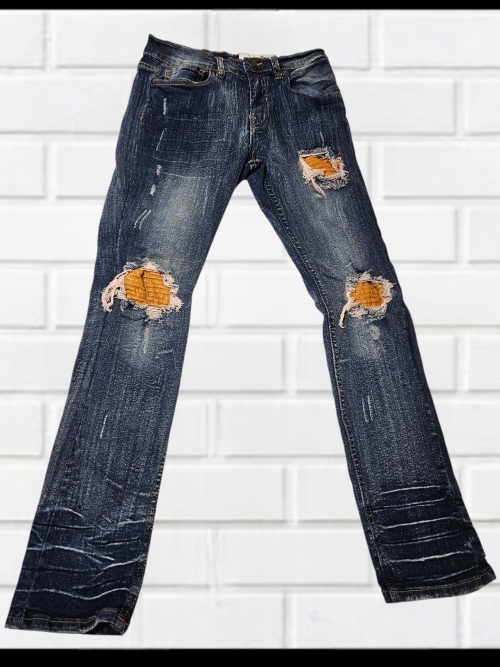 EVOLUTION In Design Distressed Patched Slim Jeans Boys Size 16 NWT Style J-EV-33